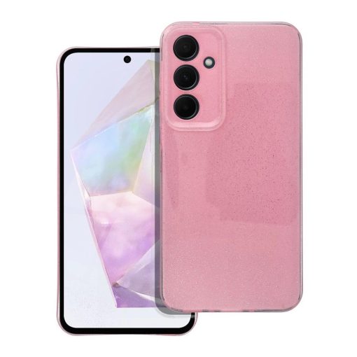 Blink 2 mm átlátszó tok Samsung A35 5G készülékhez rózsaszín