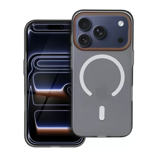 AIR Go Orange iPhone 17 készülékhez tok MagSafe-kompatibilis fekete