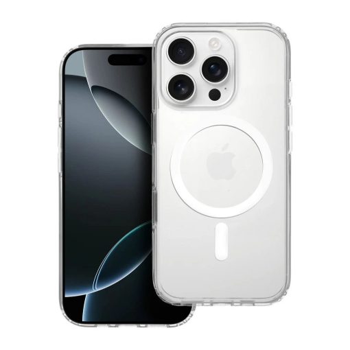 Mag Cover Elite iPhone 16 Pro készülékhez tok, MagSafe-kompatibilis, STR, sárgulásmentes, kamera vezérlőgomb, átlátszó