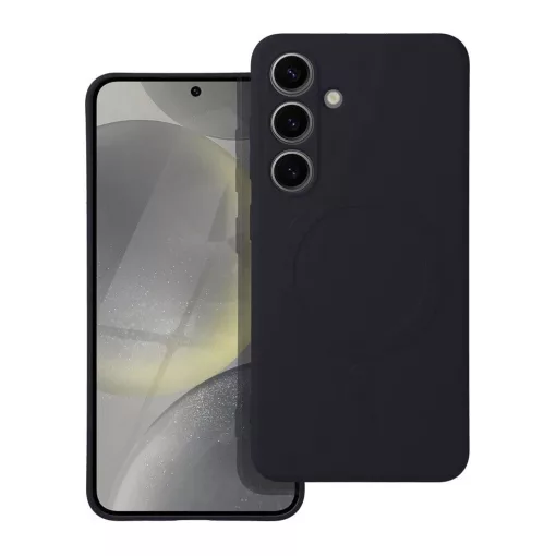 MagSafe-kompatibilis szilikon tok Samsung Galaxy S24 készülékhez fekete