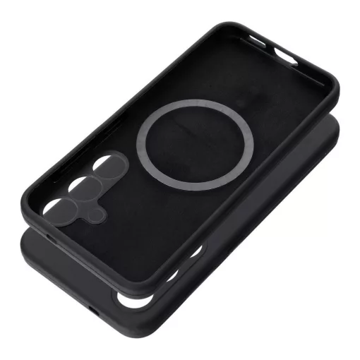 Samsung S25 ULTRA készülékhez 2 mm-es szilikon tok MagSafe-kompatibilis, fekete