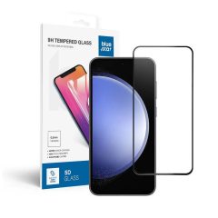   Blue Star 5D edzett üvegfólia Samsung Galaxy S23 FE készülékhez, teljes ragasztóval, tokbarát, fekete