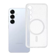   Clear Mag Cover (STR) tok Samsung S25 készülékhez, átlátszó csillámos