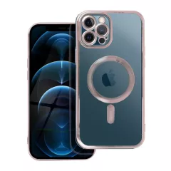   Electro Mag Cover tok iPhone 12 PRO MAX készülékhez, MagSafe kompatibilis, arany-rózsaszín