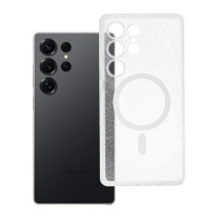   Samsung S25 ULTRA tok készülékhez Clear Mag Cover (STR), MagSafe kompatibilis, átlátszó csillámos