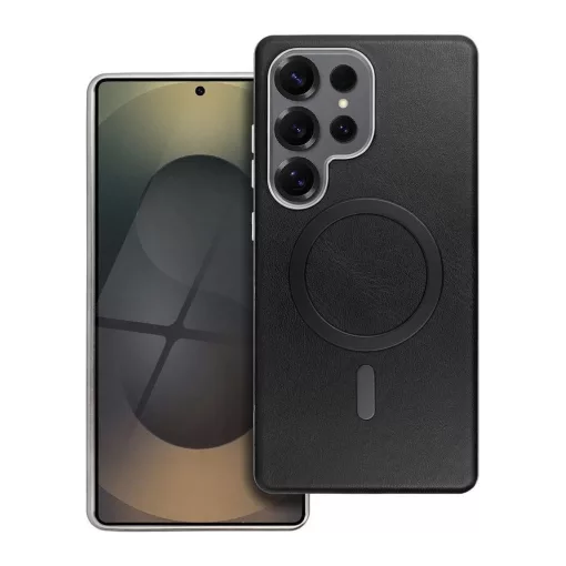 Samsung S25 készülékhez tok, Gentleman Mag Cover, MagSafe-kompatibilis, fekete