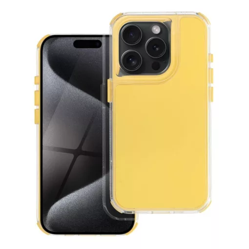 iPhone 15 PRO készülékhez Matrix tok sárga