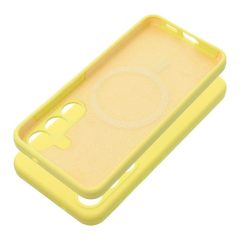   Samsung S25 ULTRA készülékhez 2 mm-es szilikontok MagSafe-kompatibilis, sárga