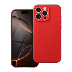   Szilikon MagSafe-kompatibilis tok iPhone 16 Pro Max készülékhez piros
