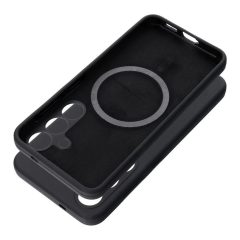   Samsung S25 EDGE készülékhez szilikon tok 2 mm MagSafe-kompatibilis fekete