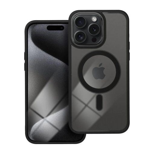 iPhone 15 Pro Max készülékhez Color Edge Mag Cover tok, MagSafe-kompatibilis, fekete