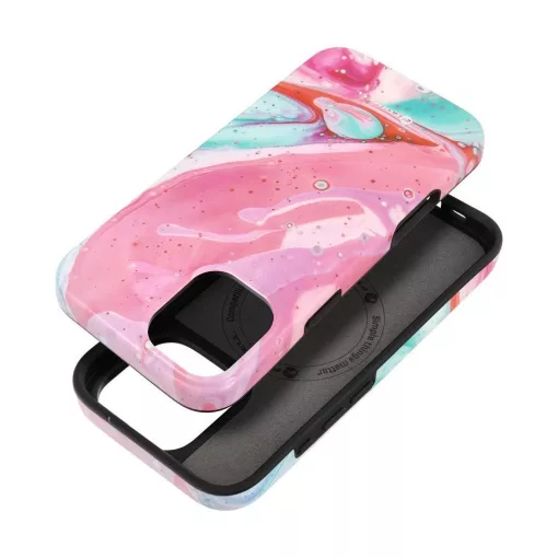 Forcell F-Protect Mirage tok iPhone 16 PLUS készülékhez MagSafe-kompatibilis Military Drop-Test rózsaszín márvány