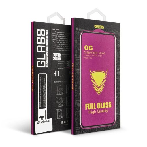 OG 6D Premium Glass üvegfólia iPhone 16 Pro Max készülékhez fekete