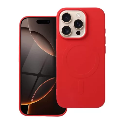 SILICONE MAG COVER (big hole) MagSafe-kompatibilis tok iPhone 16 Pro készülékhez, piros