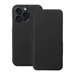  FOLIO Side Magnet oldalra nyíló mágneses tok iPhone 15 Pro Max készülékhez, fekete