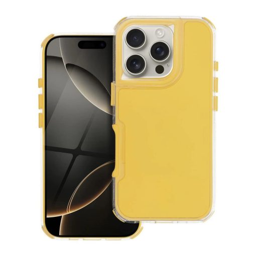 iPhone 16 PRO készülékhez Matrix tok sárga