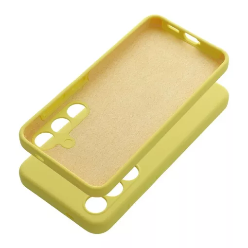 Szilikon tok Samsung S25 EDGE készülékhez 2mm sárga