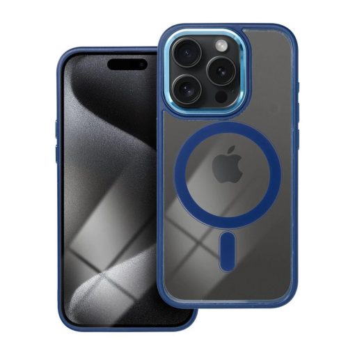 iPhone 15 PRO készülékhez Color Edge Mag Cover tok MagSafe-kompatibilis kék