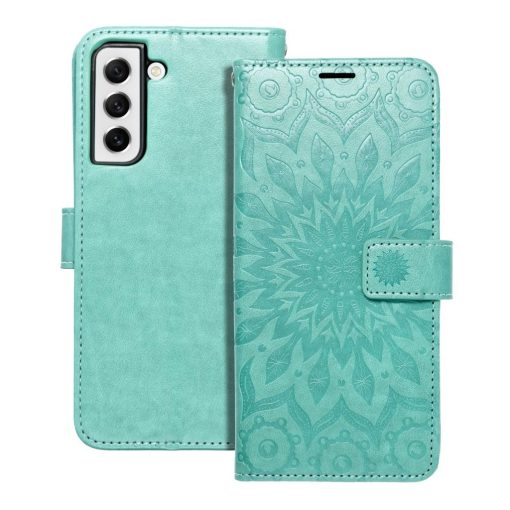 MEZZO flip tok Samsung Galaxy S21 FE készülékhez Mandala zöld