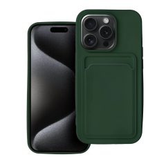 iPhone 15 PRO készülékhez tok Card Case zöld