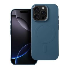   Szilikon Mag Cover (nagy nyílású) MagSafe-kompatibilis tok iPhone 16 Pro készülékhez, kék