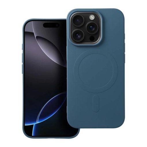 Szilikon Mag Cover (nagy nyílású) MagSafe-kompatibilis tok iPhone 16 Pro készülékhez, kék