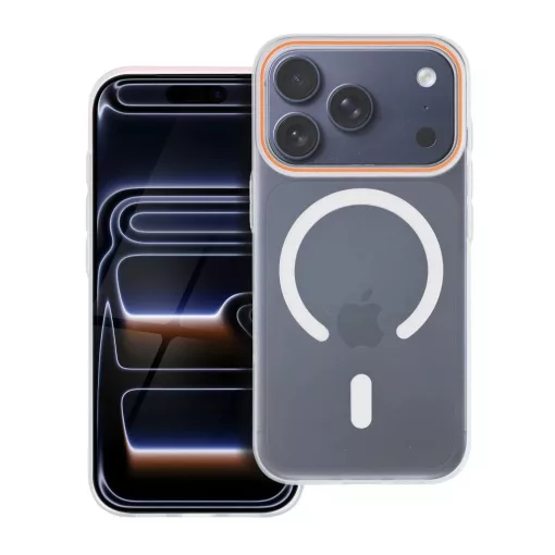 Go Orange tok iPhone 17 PRO készülékhez MagSafe kompatibilis átlátszó
