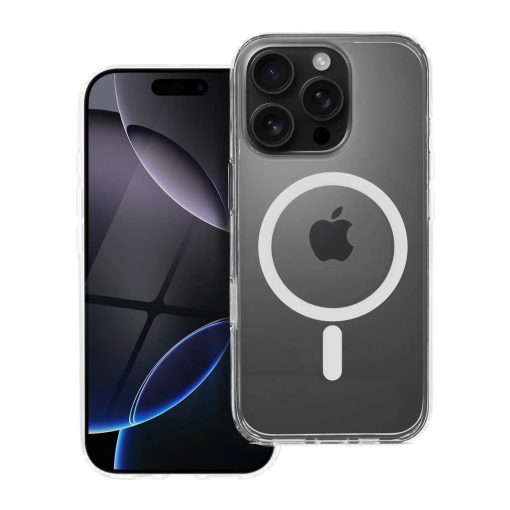 Forcell F-Protect Clear Hybrid Premium tok iPhone 16 Pro készülékhez, MagSafe-kompatibilis, átlátszó