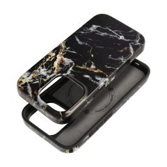   Forcell F-Protect Mirage tok iPhone 16 PRO készülékhez, Magsafe-kompatibilis, katonai ütésálló, fekete márvány