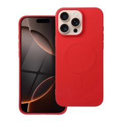   Szilikon MagSafe-kompatibilis tok nagy lyukkal iPhone 16 Pro Max készülékhez, piros