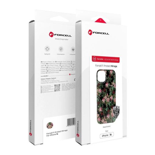 Forcell F-Protect Mirage iPhone 15 PRO tok készülékhez, Military Drop-Test kompatibilis, rózsaszín