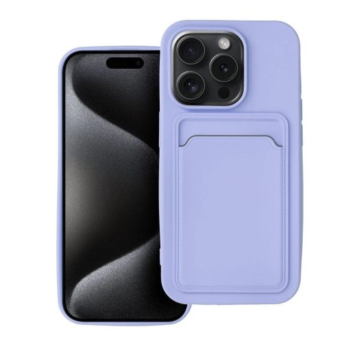 iPhone 15 Pro készülékhez Card Case tok lila
