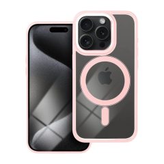   iPhone 15 Pro készülékhez Color Edge Mag Cover tok, MagSafe-kompatibilis, rózsaszín
