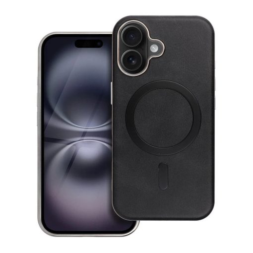 iPhone 15 PRO készülékhez Gentleman Mag Cover tok MagSafe-kompatibilis fekete