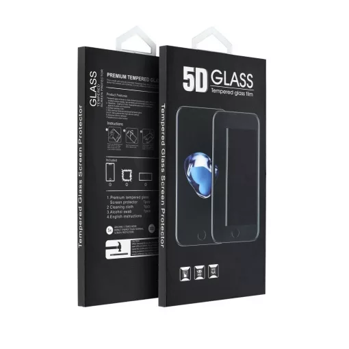 5D Full Glue edzett üvegfólia iPhone 12 Pro Max készülékhez fekete