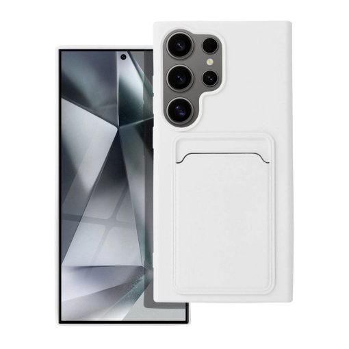 Samsung S24 ULTRA készülékhez kártyatartós tok fehér