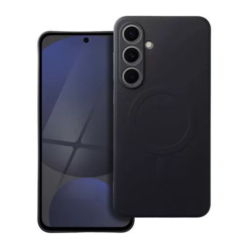 SILICONE MAG COVER MagSafe-kompatibilis tok Samsung Galaxy S24 FE készülékhez fekete