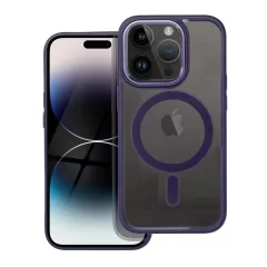   iPhone 14 PRO készülékhez Color Edge Mag Cover tok, MagSafe-kompatibilis, lila