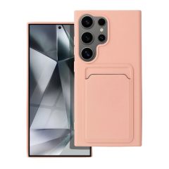  Samsung Galaxy S24 Ultra készülékhez kártyatartós tok, rózsaszín