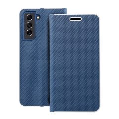 LUNA Book Carbon tok Samsung S21 készülékhez kék