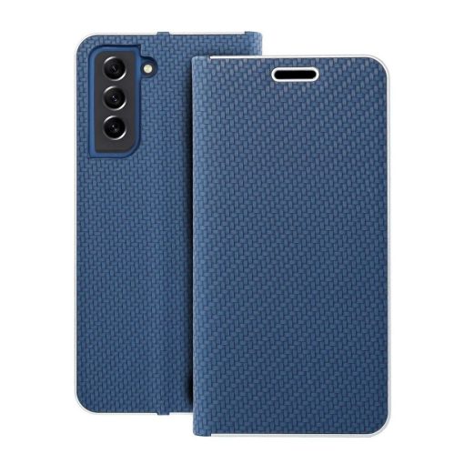 LUNA Book Carbon tok Samsung S21 készülékhez kék