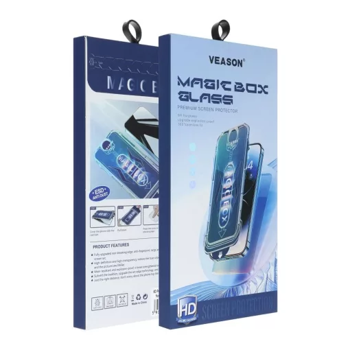 6D Pro Veason Easy-Install Glass kijelzővédő + applikátor iPhone 12 / 12 Pro készülékhez fekete