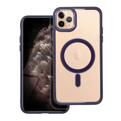 iPhone 11 Pro Max készülékhez Color Edge Mag Cover tok, MagSafe-kompatibilis, lila