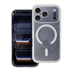   iPhone 17 PRO készülékhez Clear Mag Cover tok (STR / CAMERA PROTECTION) MagSafe-kompatibilis átlátszó csillámos