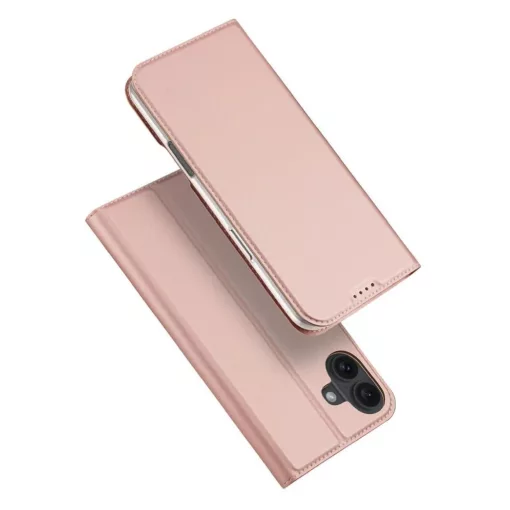 DUX DUCIS SKIN PRO pénztárcatok iPhone 16 Plus készülékhez, rózsaszín