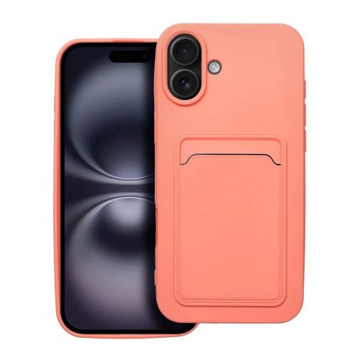 iPhone 16 PLUS készülékhez kártyatartós tok rózsaszín