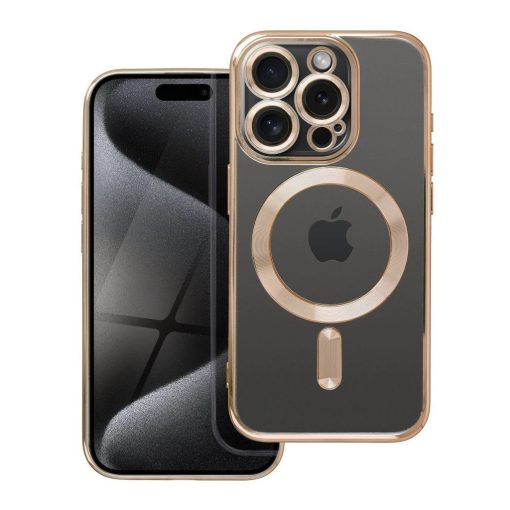 Electro Mag Cover tok iPhone 15 PRO készülékhez, MagSafe-kompatibilis, arany