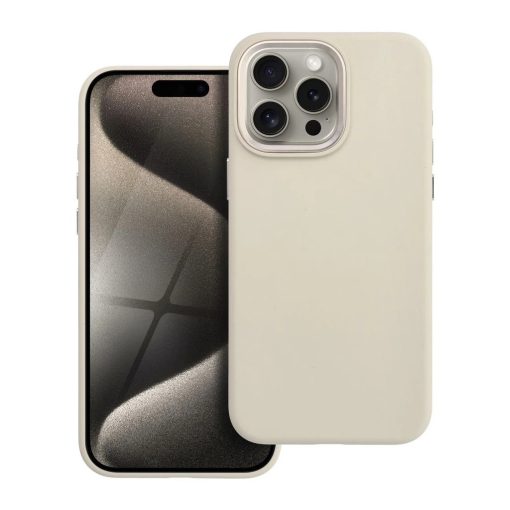 Forcell F-Protect Frame Premium tok iPhone 15 Pro Max készülékhez MagSafe kompatibilis antik fehér