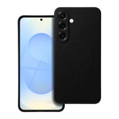   Silicone Mag Cover tok MagSafe-kompatibilis Samsung S25 Plus készülékhez, fekete