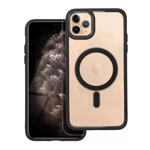 iPhone 11 Pro Max készülékhez Color Edge Mag Cover tok, MagSafe-kompatibilis, fekete